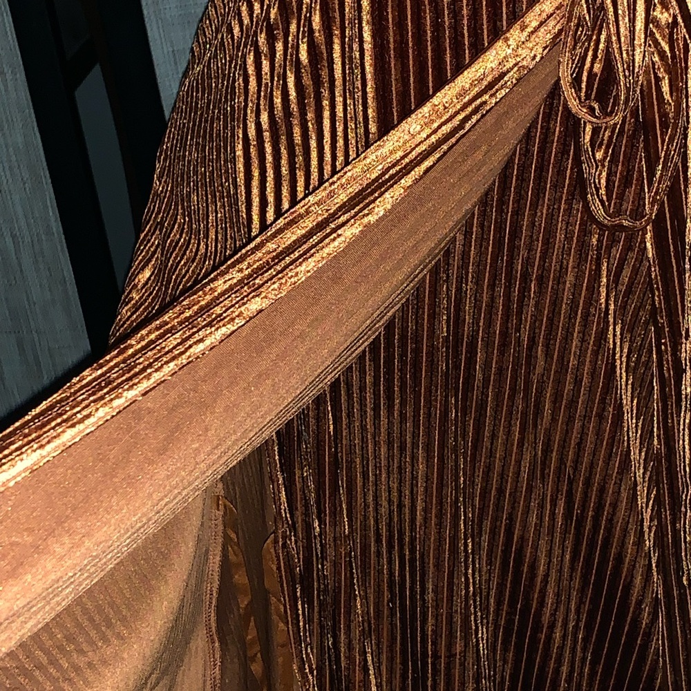 Simplee beautiful copper midi wrap dress - Picture 6 of 9